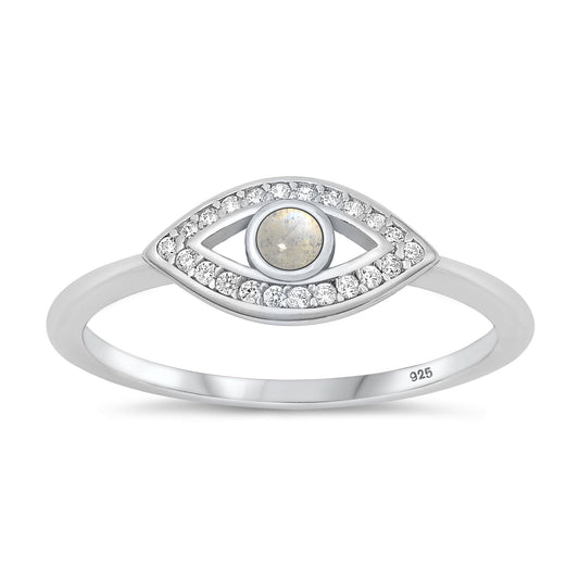 Sterling Silver Evil Eye Ring
