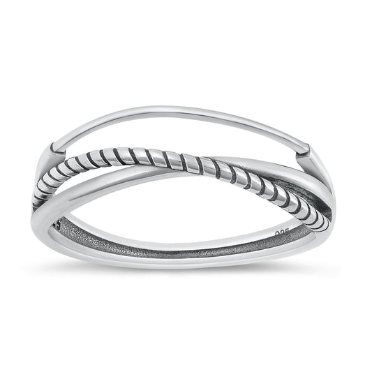 Silver Bali Rope Ring