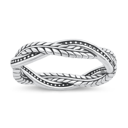 Silver Ring Bali & Leaf