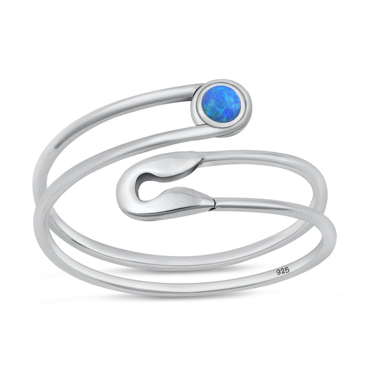 Sterling Silver Safety Pin Ring
