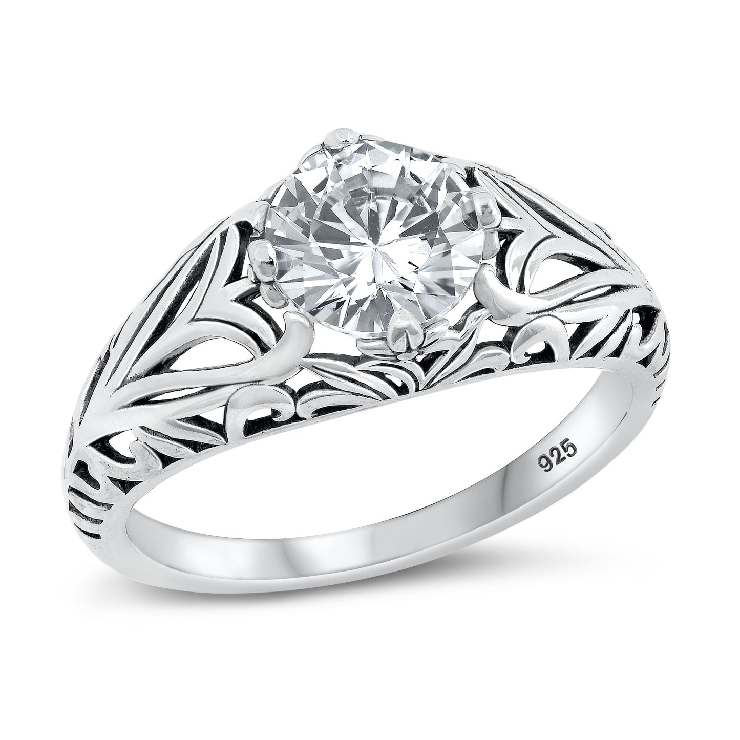 Sterling Silver Floral Ring