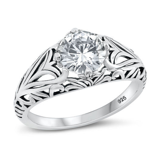 Sterling Silver Floral Ring