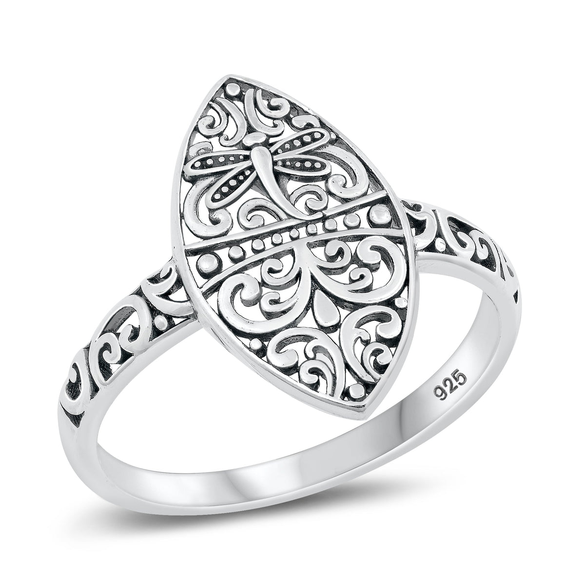 Sterling Silver Dragonfly Ring