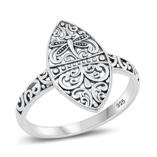 Sterling Silver Dragonfly Ring