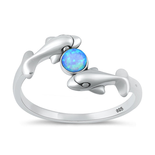 Sterling Silver Dolphin Ring
