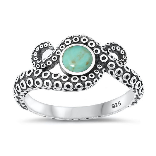 Sterling Silver Octopus Ring