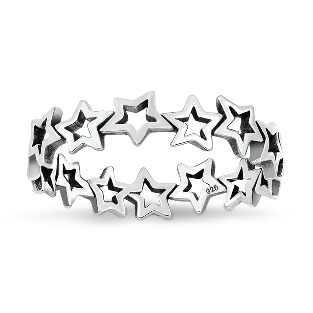 Sterling Silver Eternity Star Ring