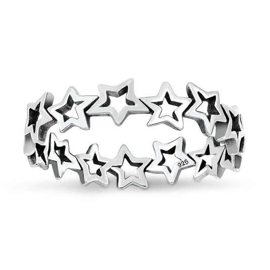 Sterling Silver Eternity Star Ring