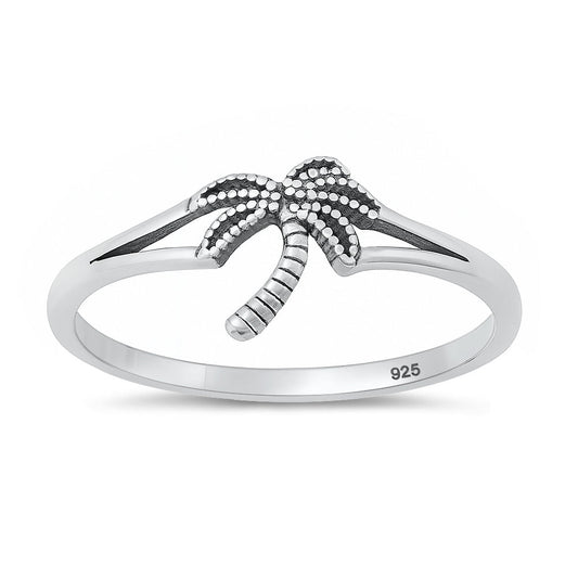 Sterling Silver Palm Tree Ring