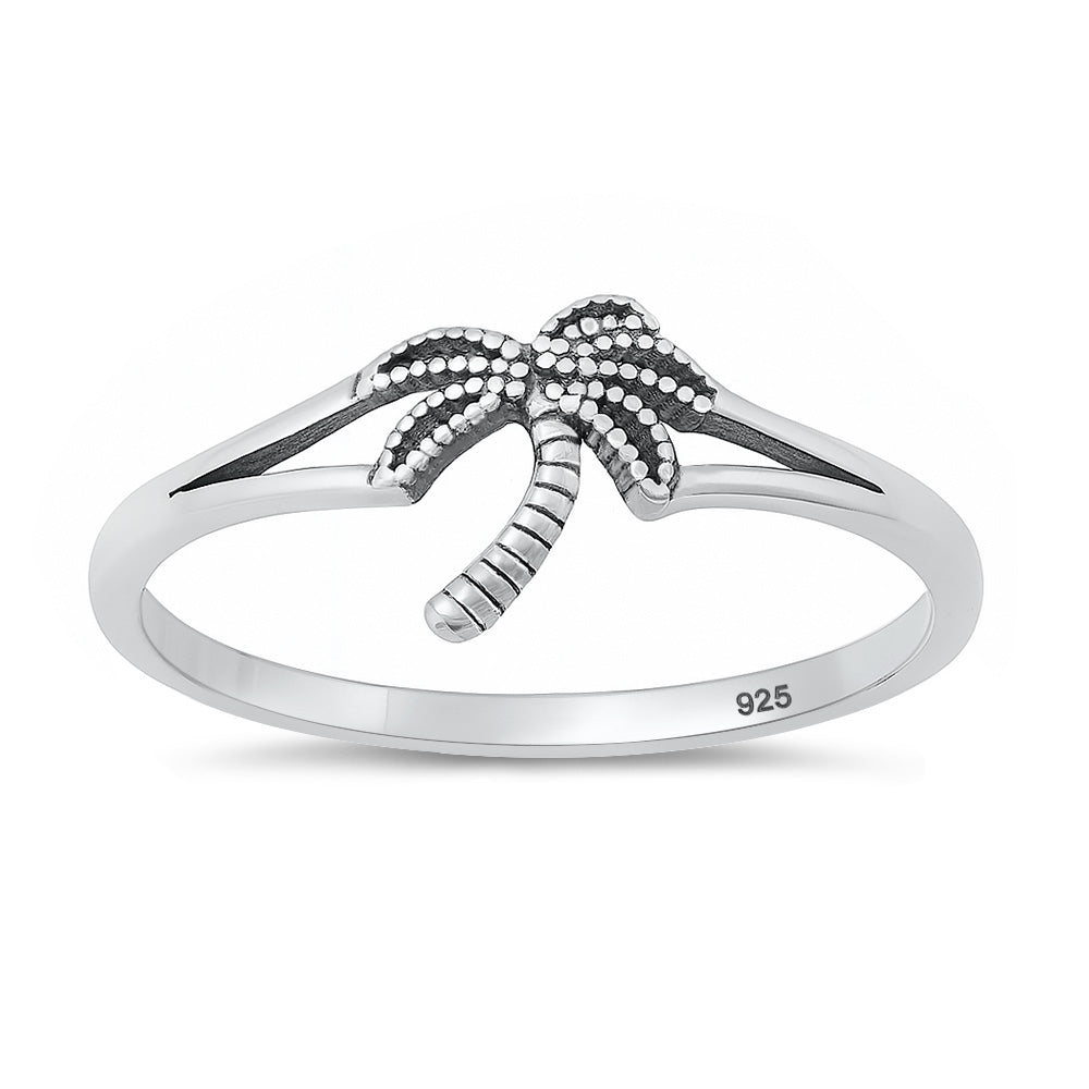 Sterling Silver Palm Tree Ring