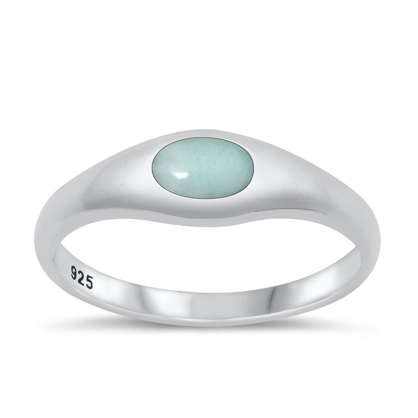 Sterling Silver Larimar Ring