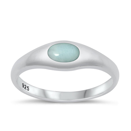 Sterling Silver Larimar Ring