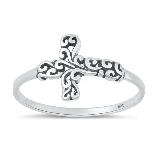 Sterling Silver Cross Ring