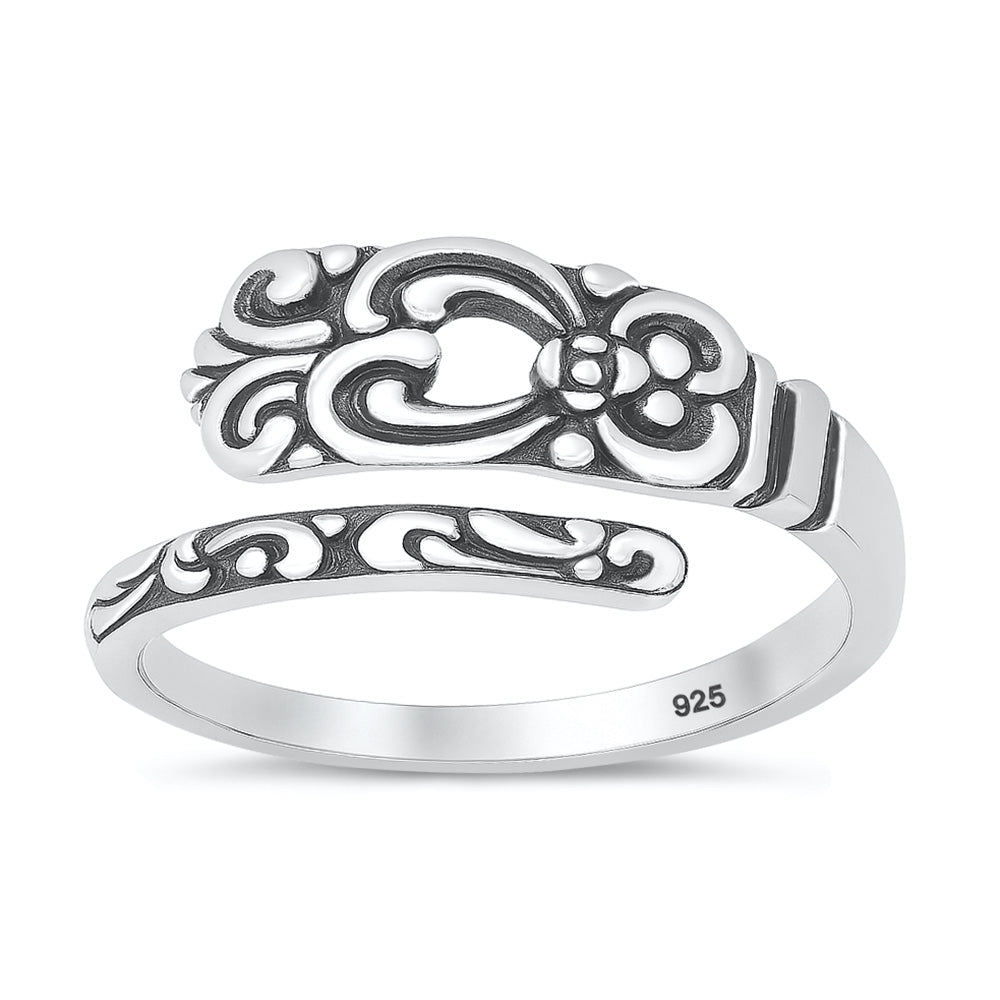 Sterling Silver Baroque Spoon Ring