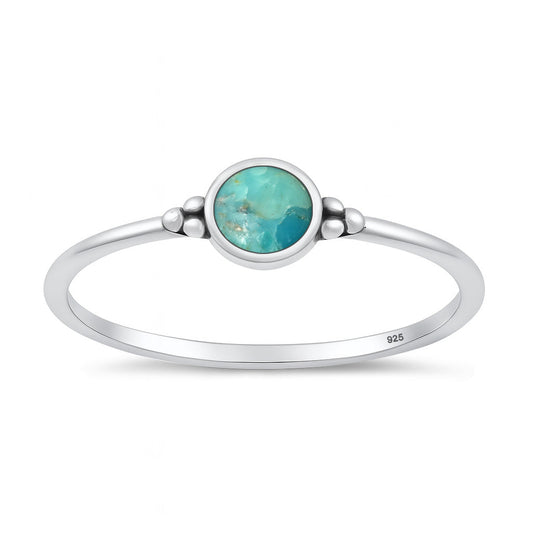 Sterling Silver Turquoise Boho Ring
