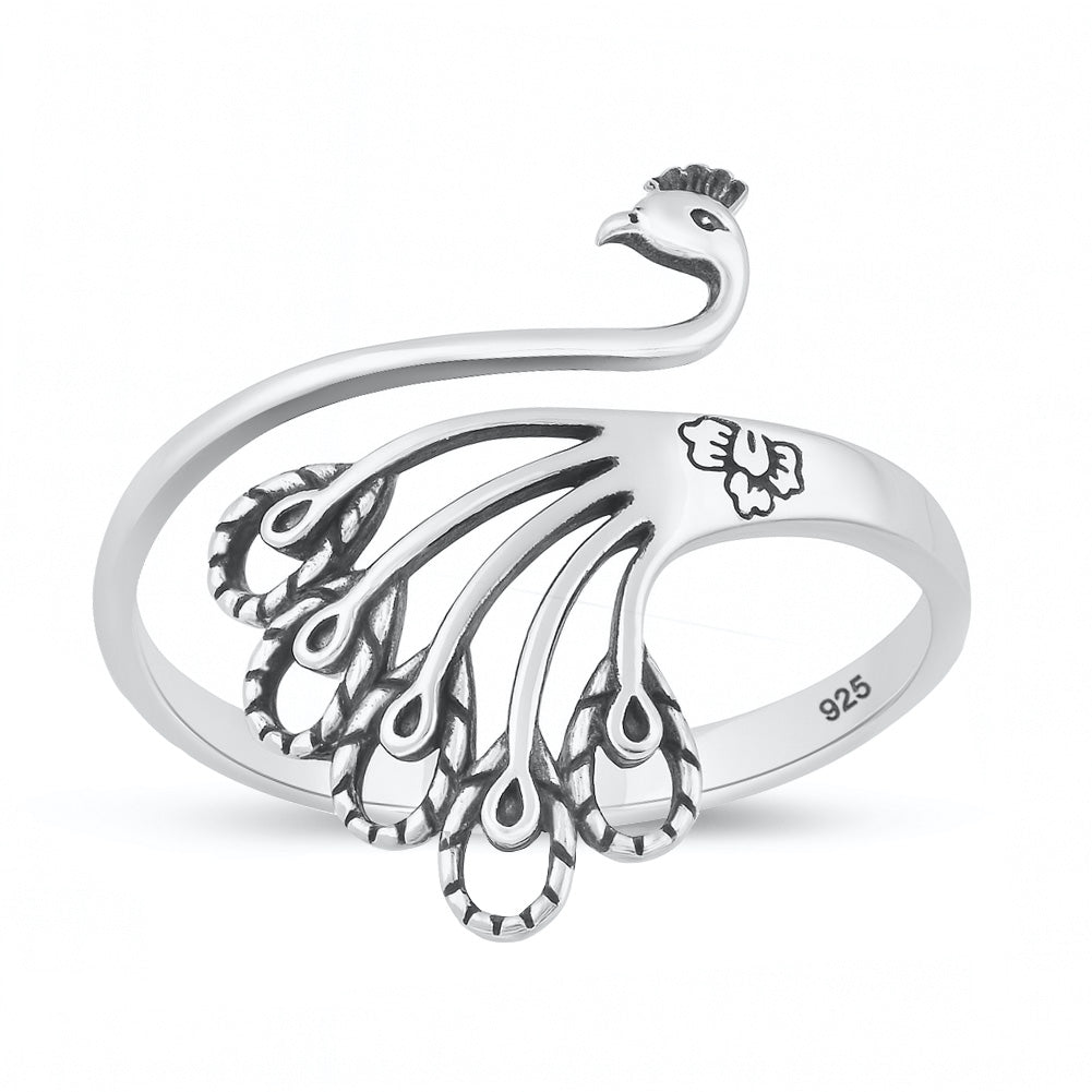 Sterling Silver Peacock Ring