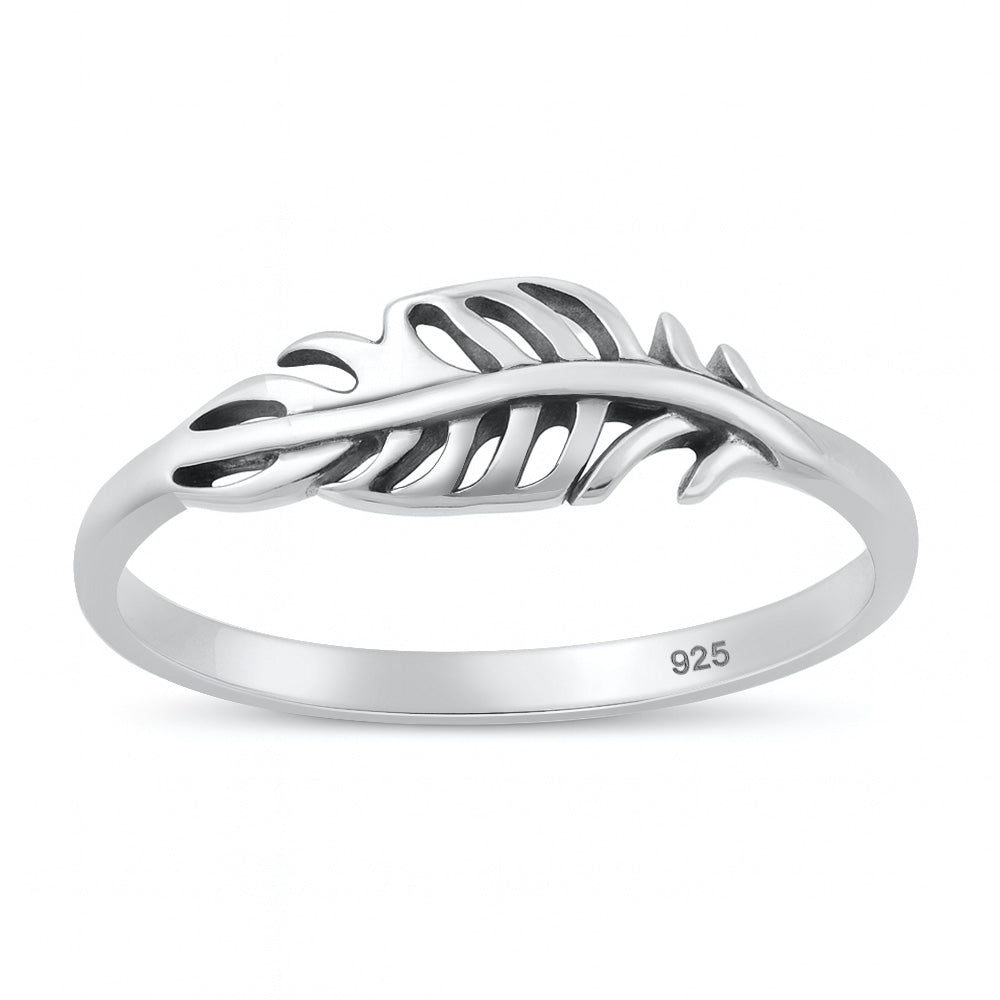 Sterling Silver Feather Ring