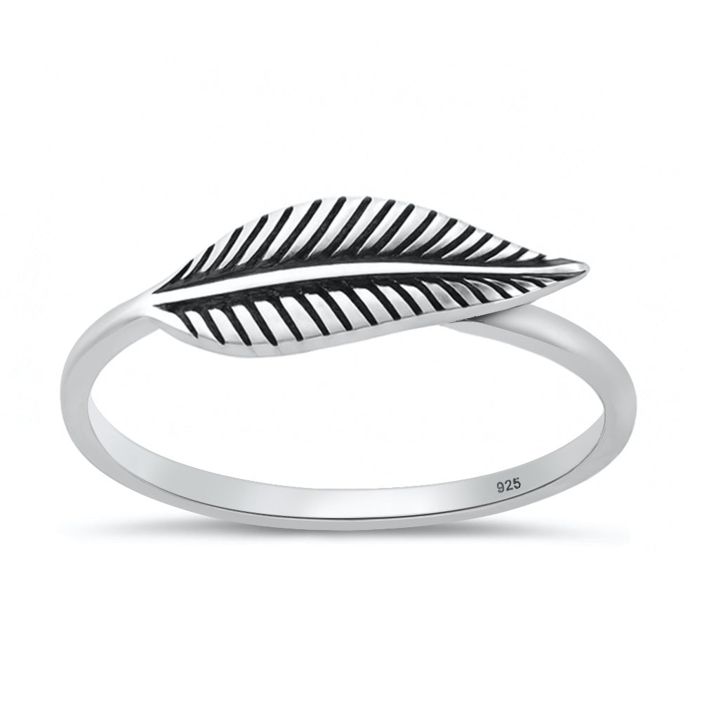 Sterling Silver Leaf Ring
