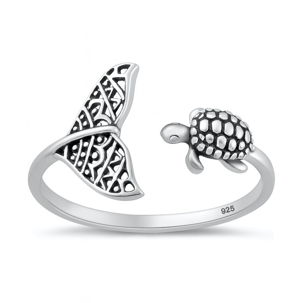 Sterling Silver Sea Turtle Ring