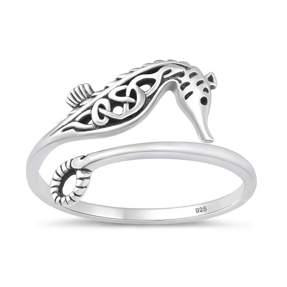 Sterling Silver Seahorse Ring