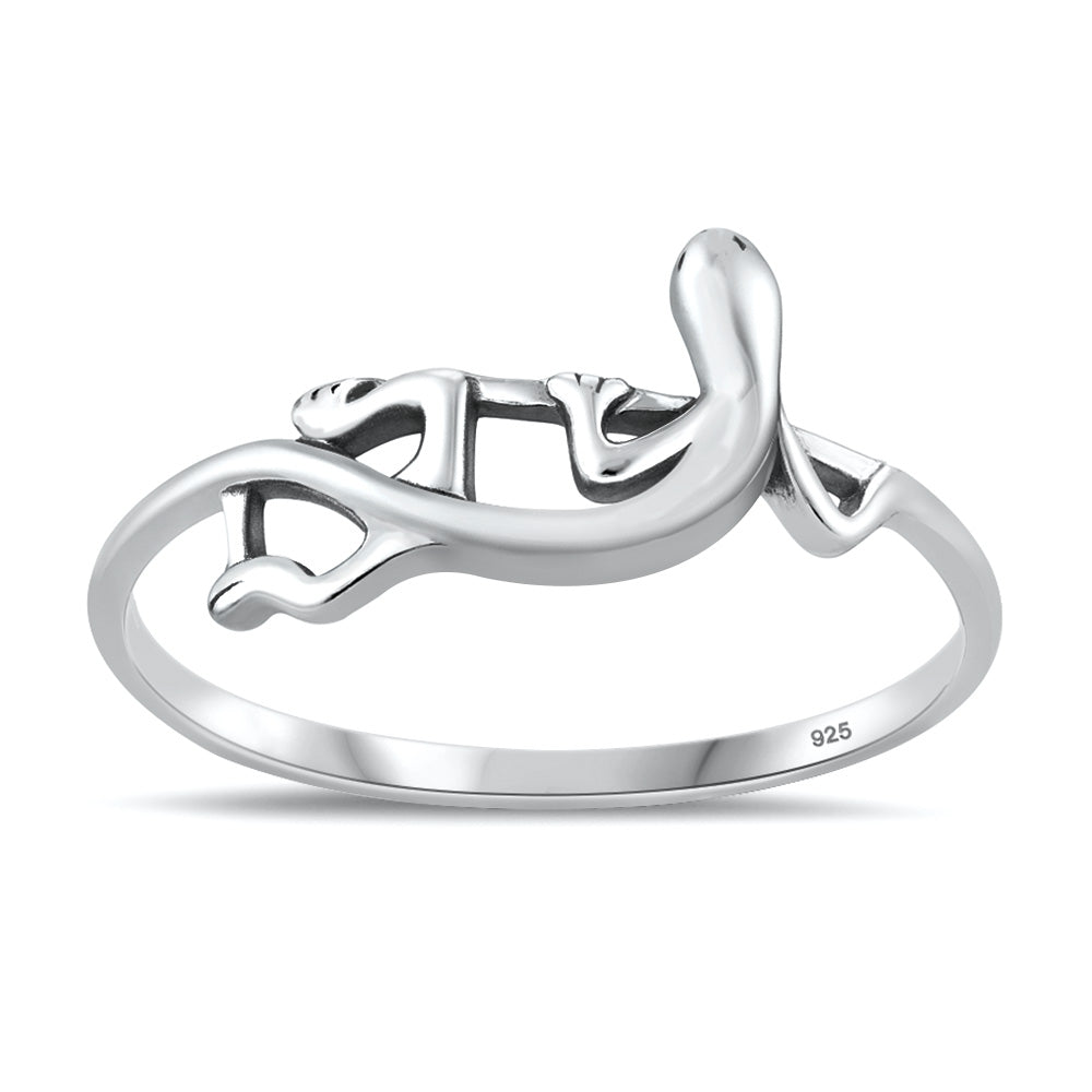Sterling Silver Lizard Gecko Ring