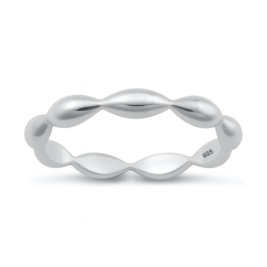 Sterling Silver Wave Ring