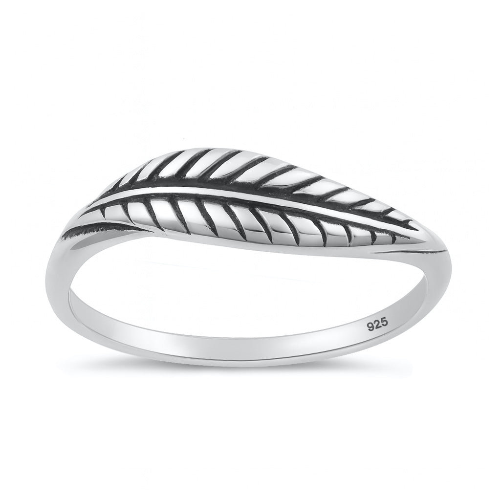 Sterling Silver Leaf Ring