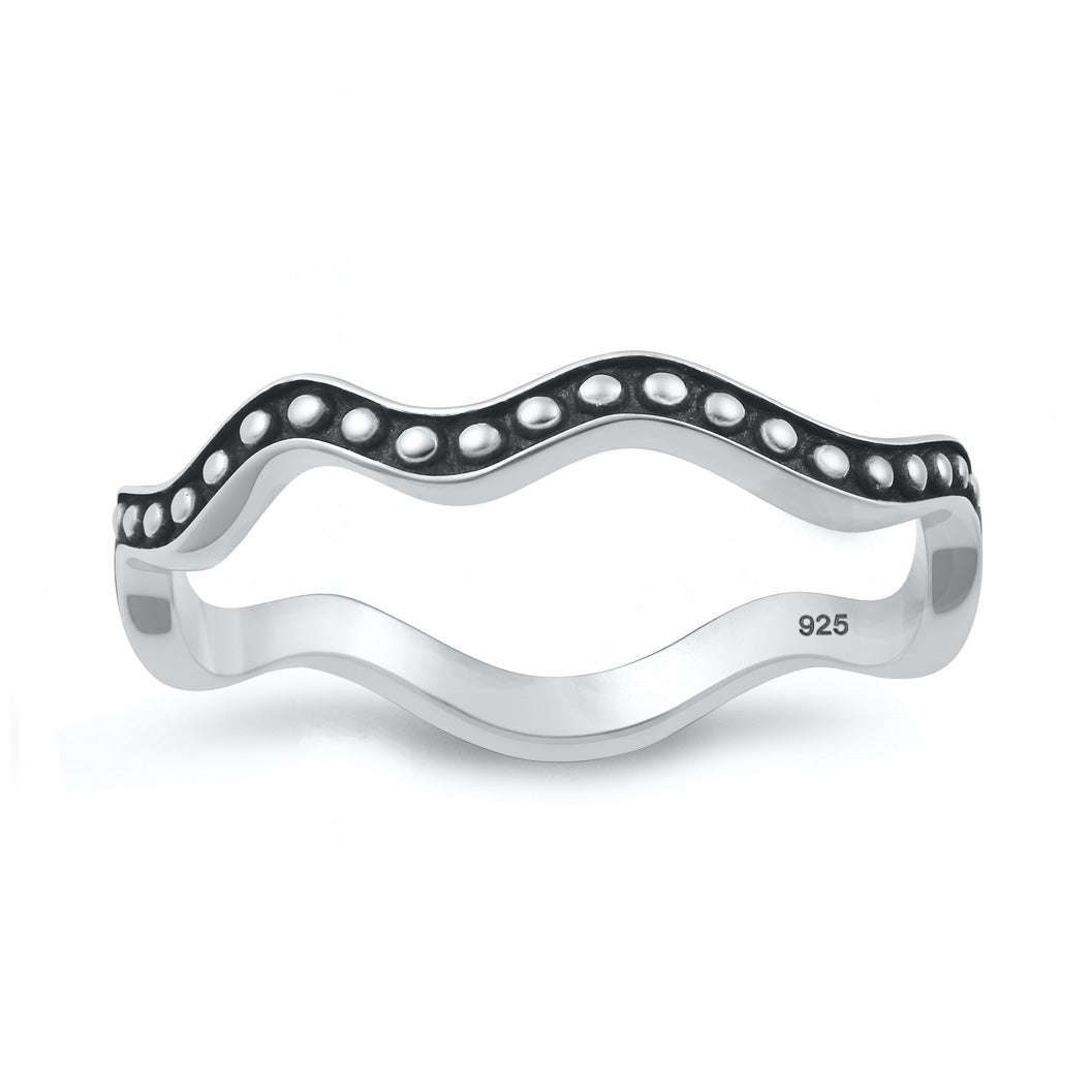 Sterling Silver Wave Ring