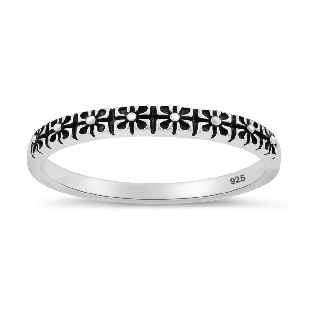 Sterling Silver Flower Ring