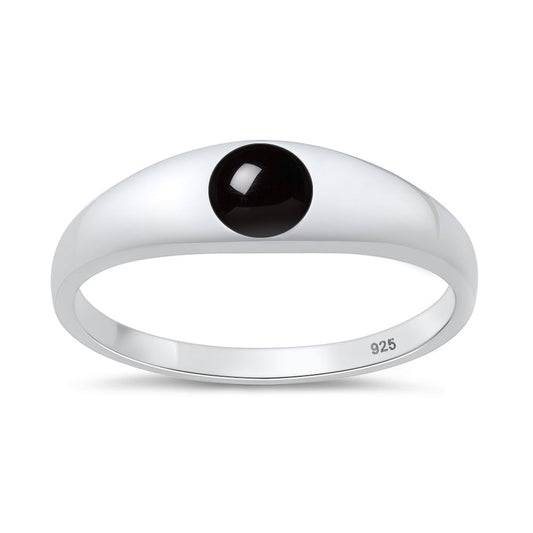 Sterling Silver Black Agate Ring