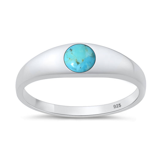 Sterling Silver Genuine Turquoise Ring