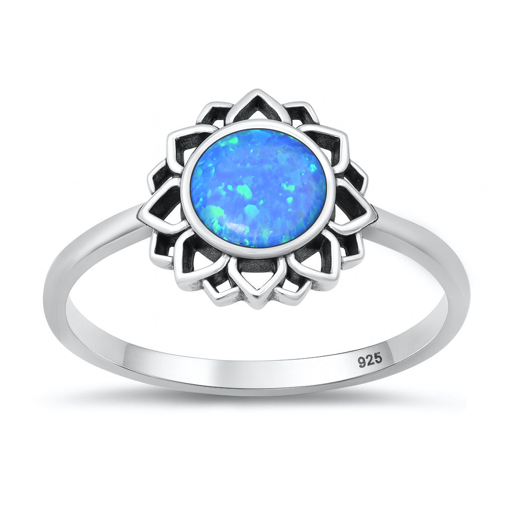 Sterling Silver Mandala Ring