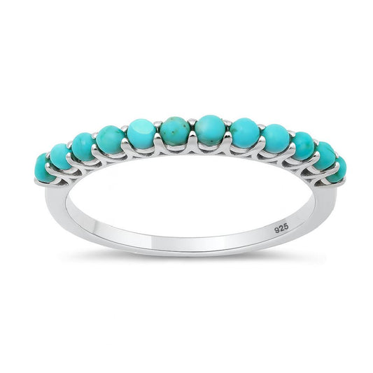 Sterling Silver Turquoise Minimalist Ring