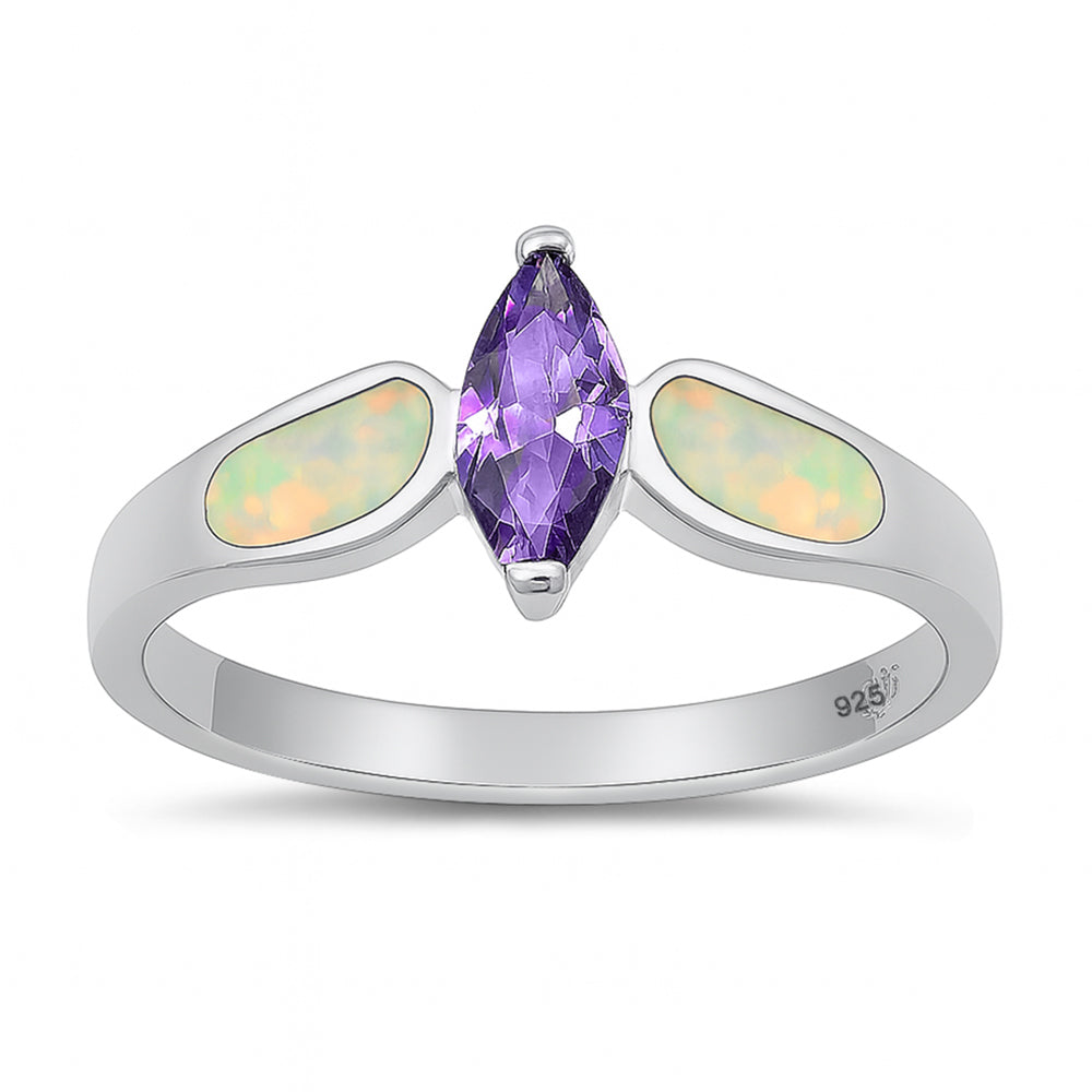 Sterling Silver Opal Ring