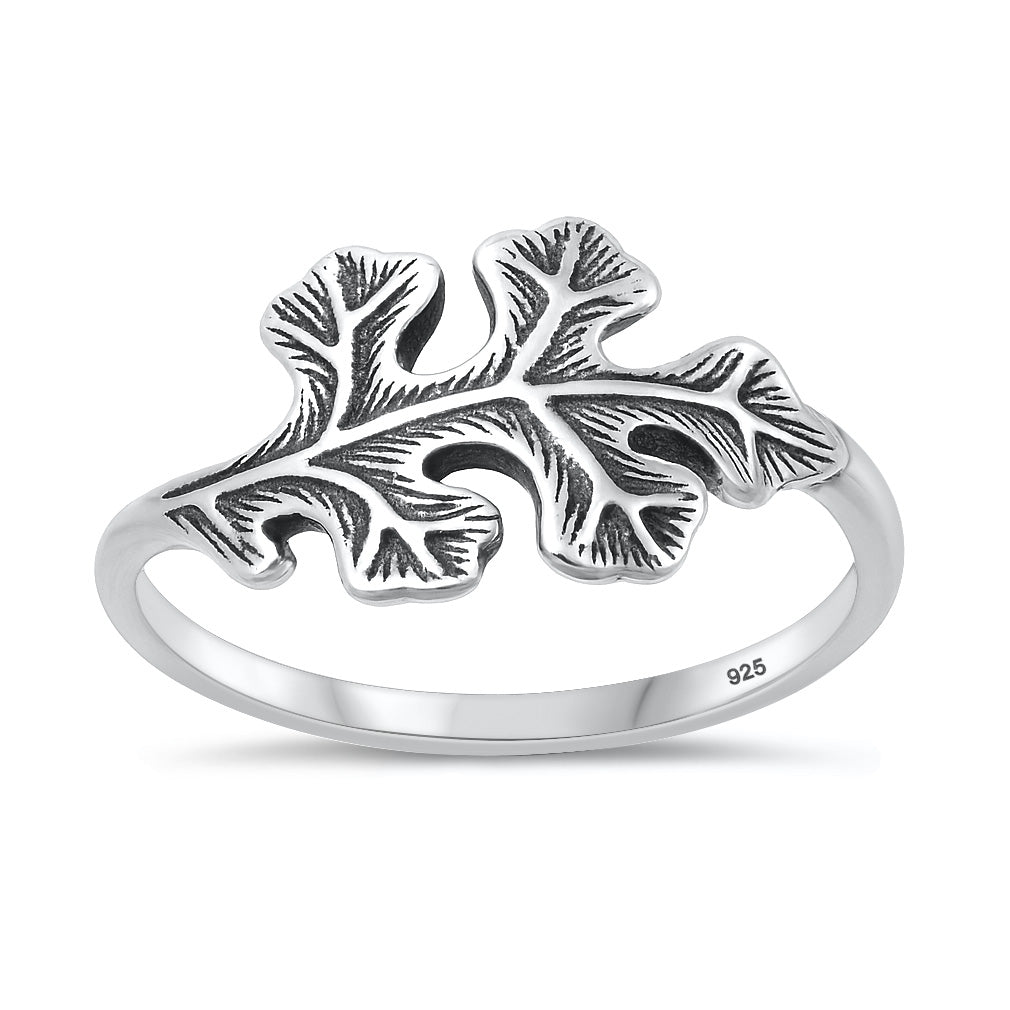 Sterling Silver Leaf Ring