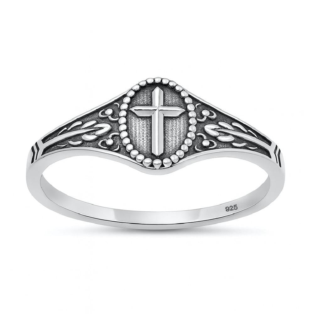 Sterling Silver Cross Ring