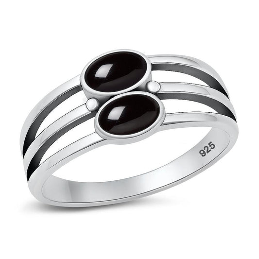 Sterling Silver Agate Ring