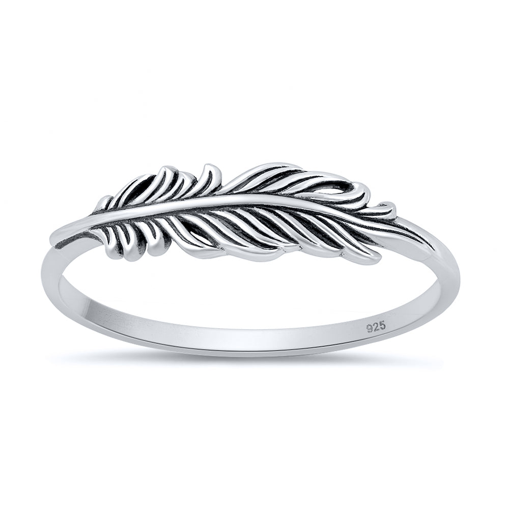 Sterling Silver Feather Ring