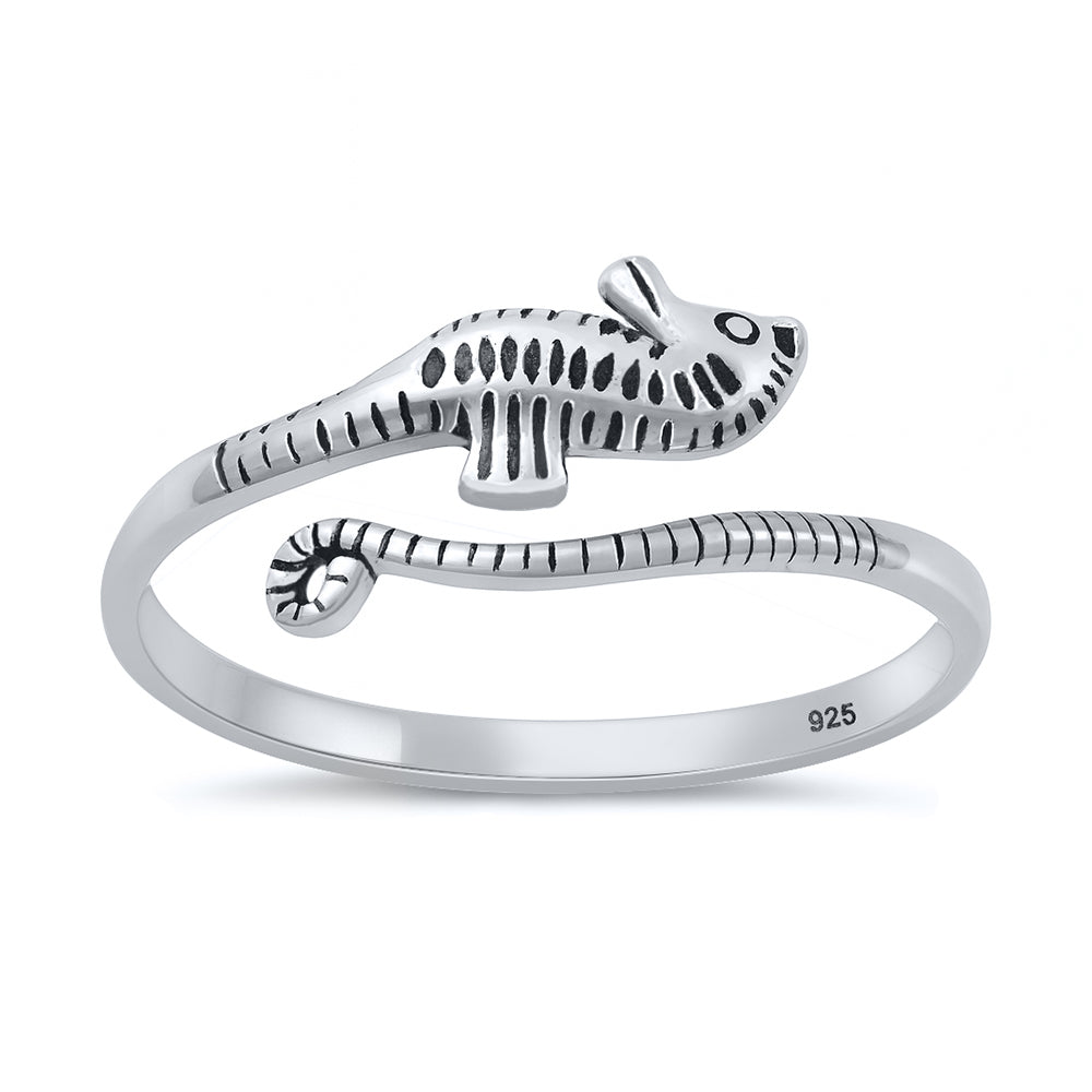 Sterling Silver Seahorse Ring