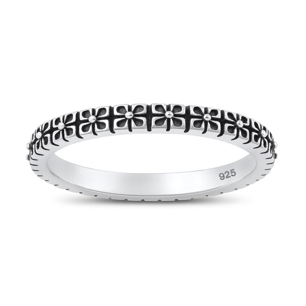 Sterling Silver Dainty Flower Ring