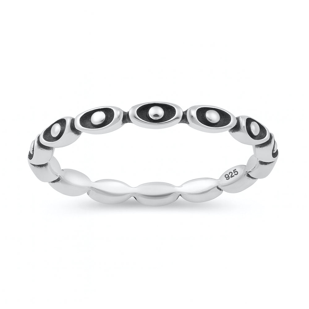 Sterling Silver Eternity Eye Ring