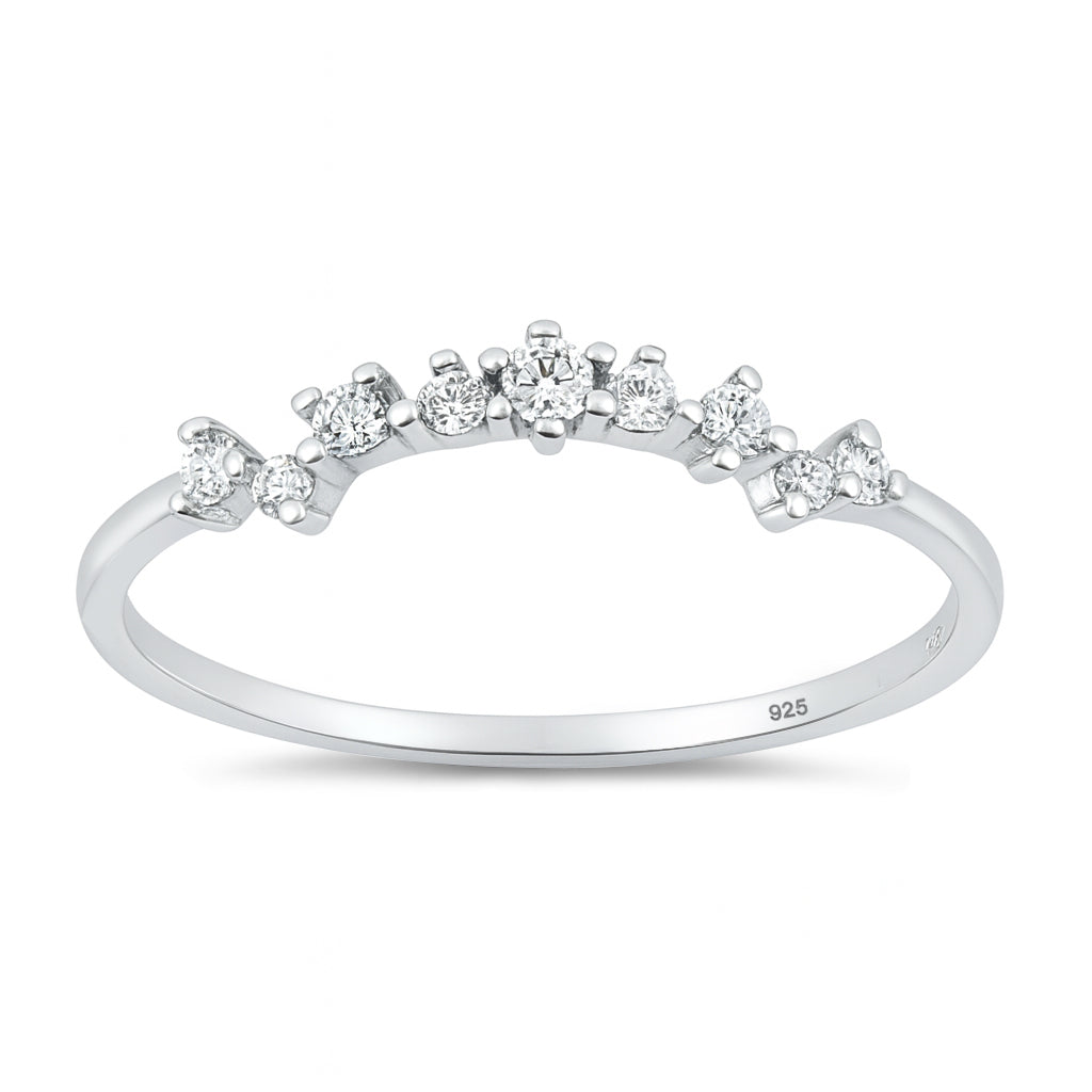 Sterling Silver CZ Stacking Ring