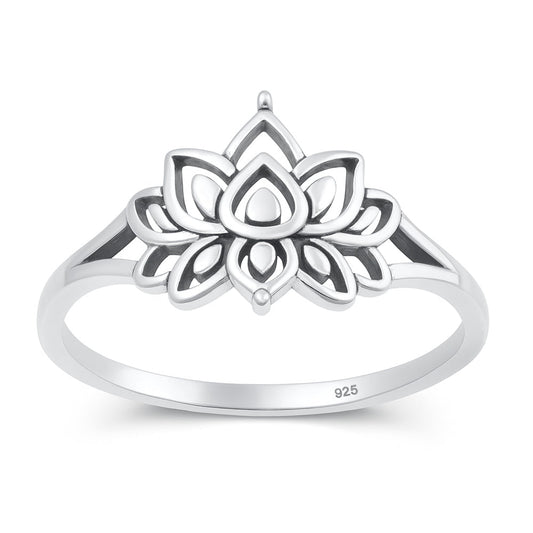 Sterling Silver Lotus Ring