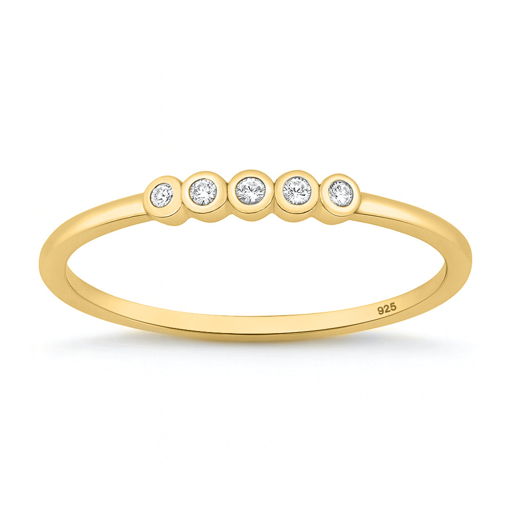 Sterling Silver Dainty Cubic Zirconia Ring