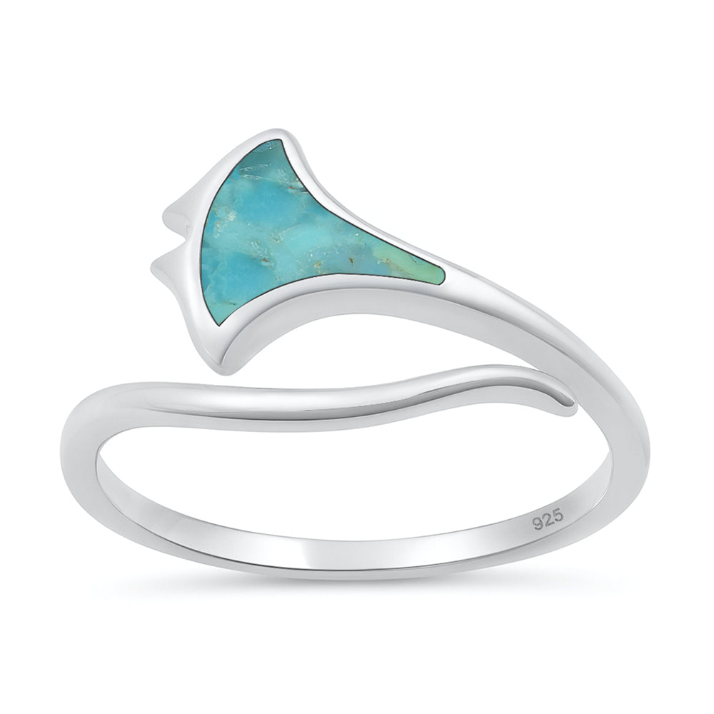 Sterling Silver Manta Ray Ring