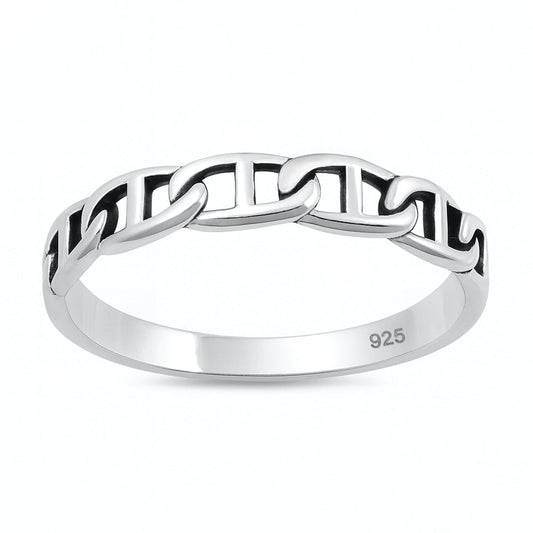 Sterling Silver Mariner Link Ring