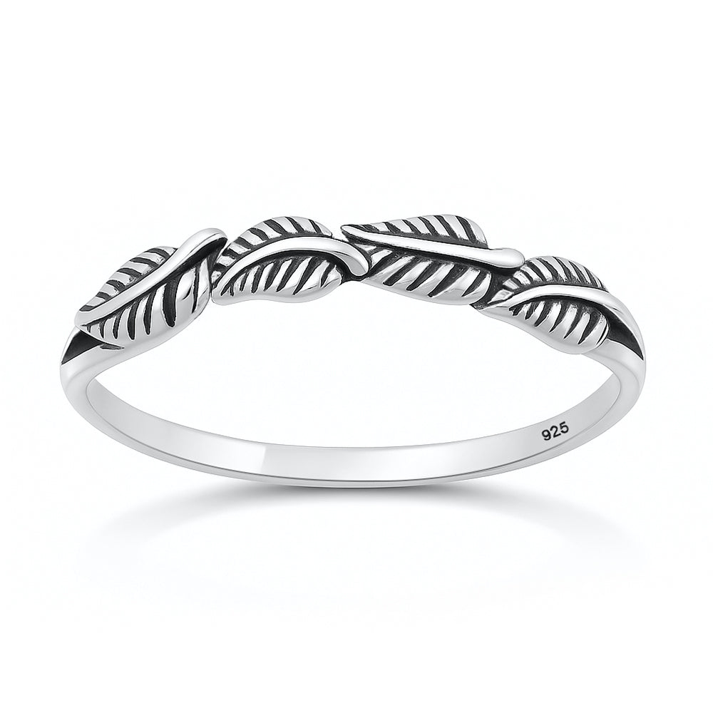 Sterling Silver Leaf Ring