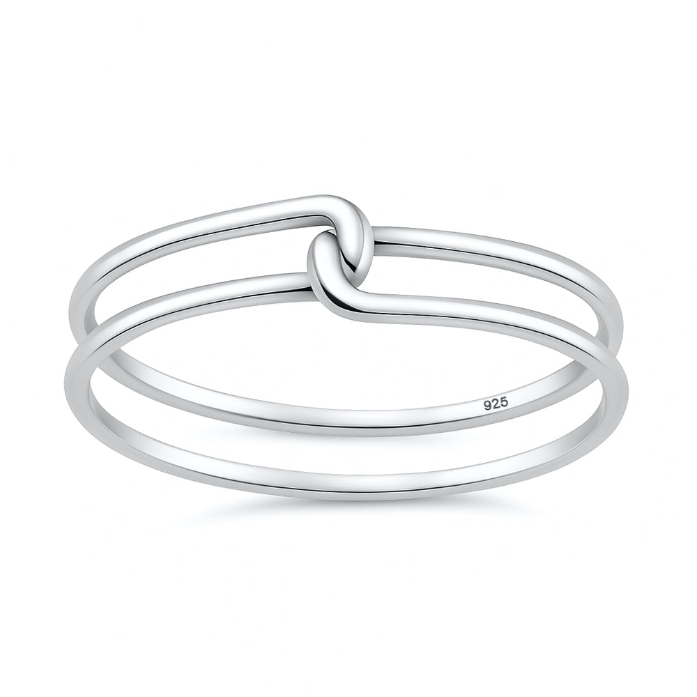 Sterling Silver Paperclip Knot Ring