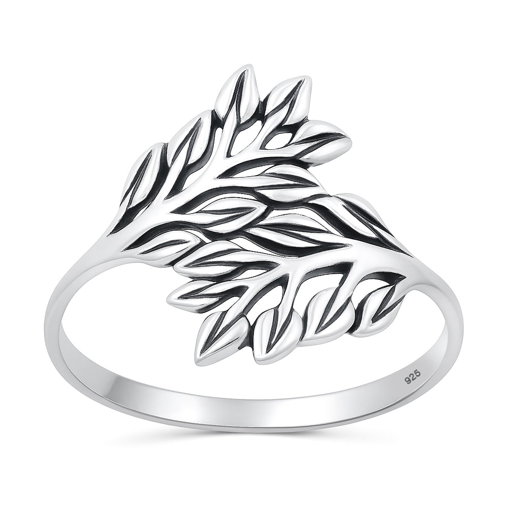 Sterling Silver Leaf Ring