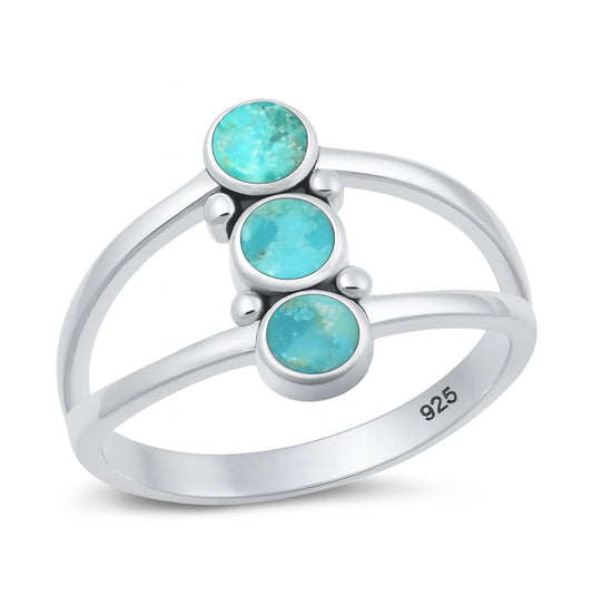 Sterling Silver Genuine Turquoise Ring